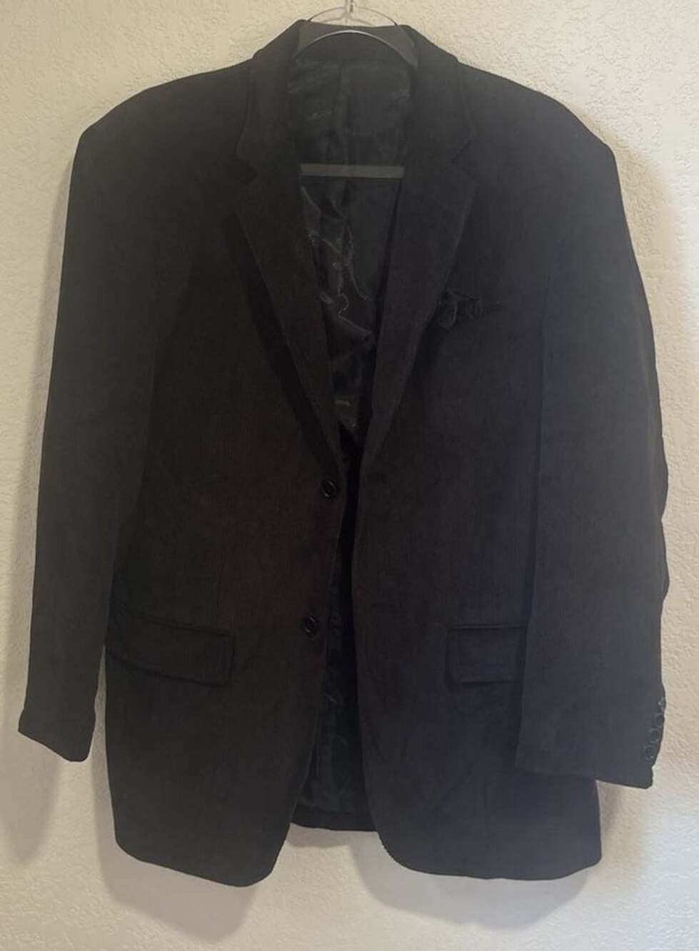 Dino Salvatore Black Corduroy Blazer Jacket